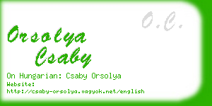 orsolya csaby business card